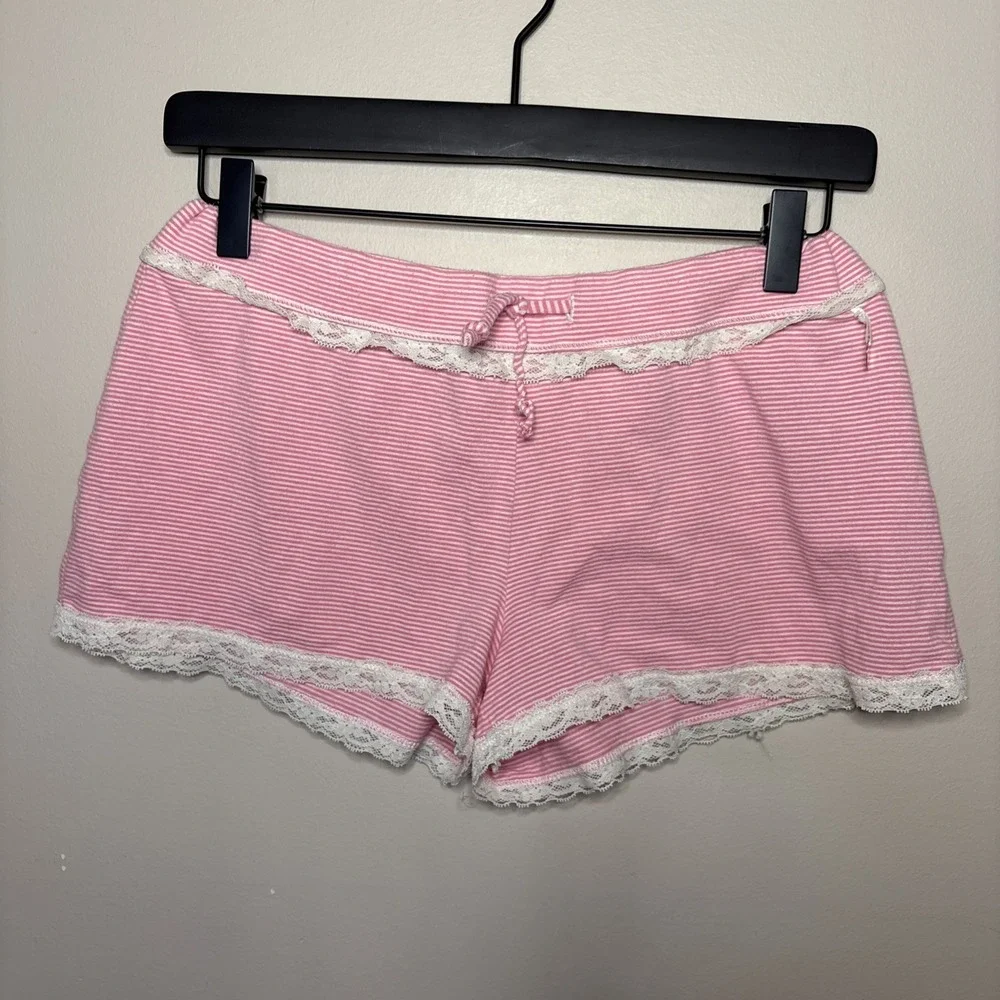 Juicy Couture 3-Piece Pajama Loungewear Set Shirt Shorts Pants Lace Trim Small - Picture 5 of 11
